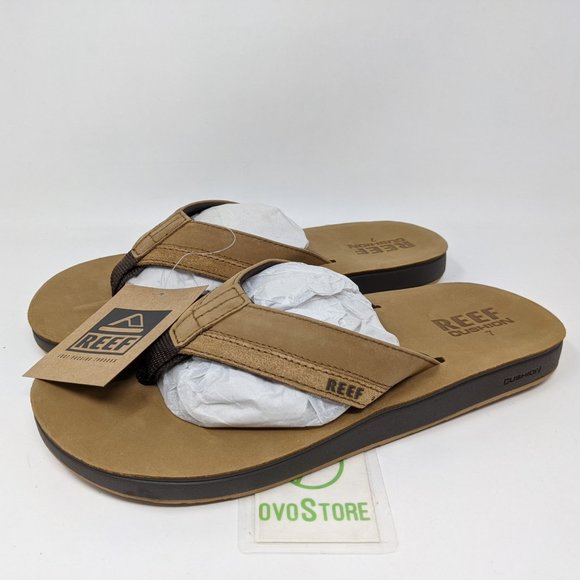 reef leather contoured cushion